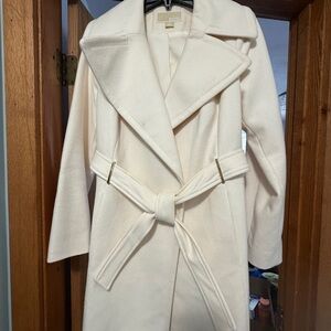 Michael Kors Cream Trench Coat with Belt